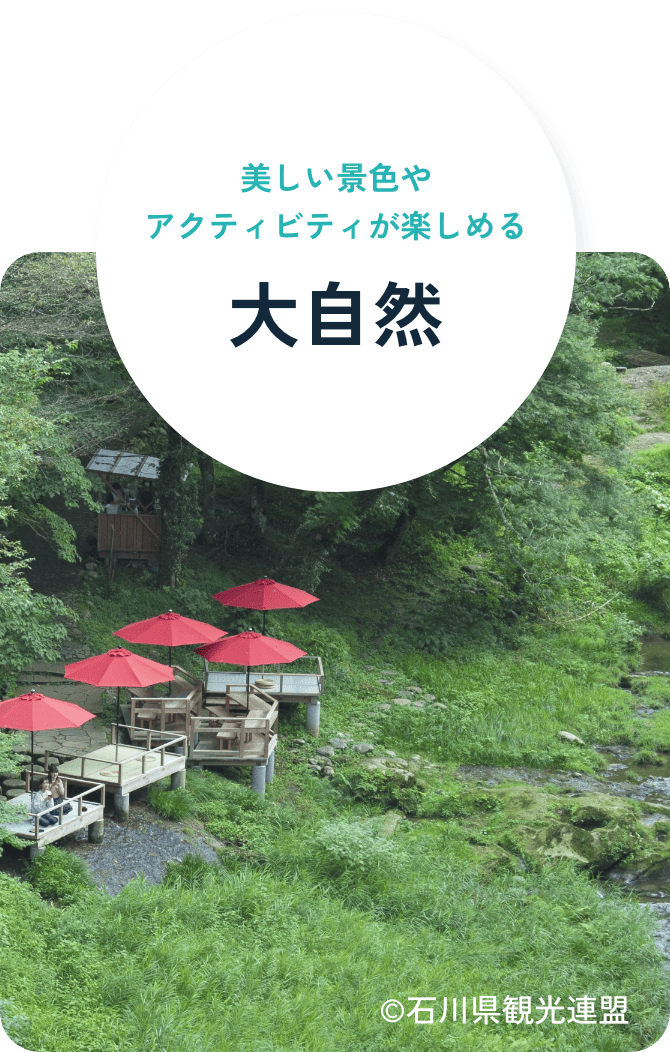 美しい景色やアクティビティが楽しめる大自然
