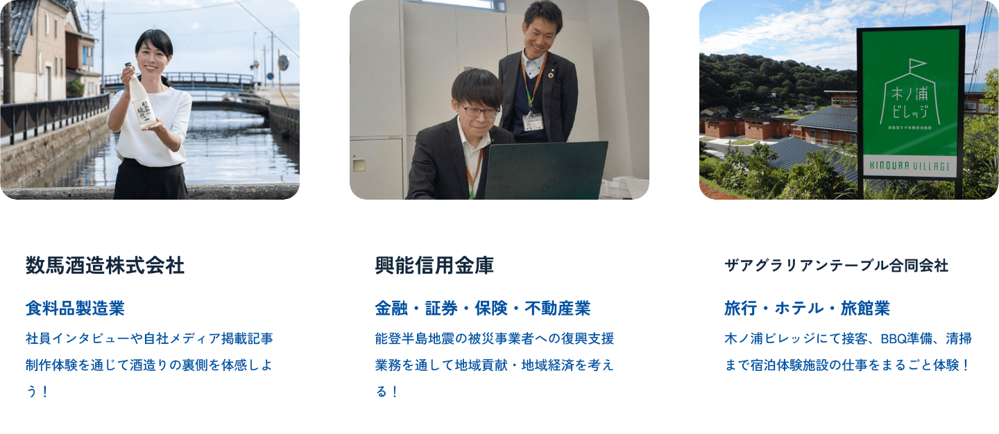 数馬酒造株式会社、興能信用金庫、ザアグラリアンテーブル合同会社